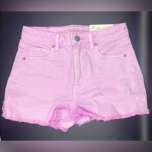 American Eagle Pink Stretch Jean Mom Shorts Size 0 (25W)